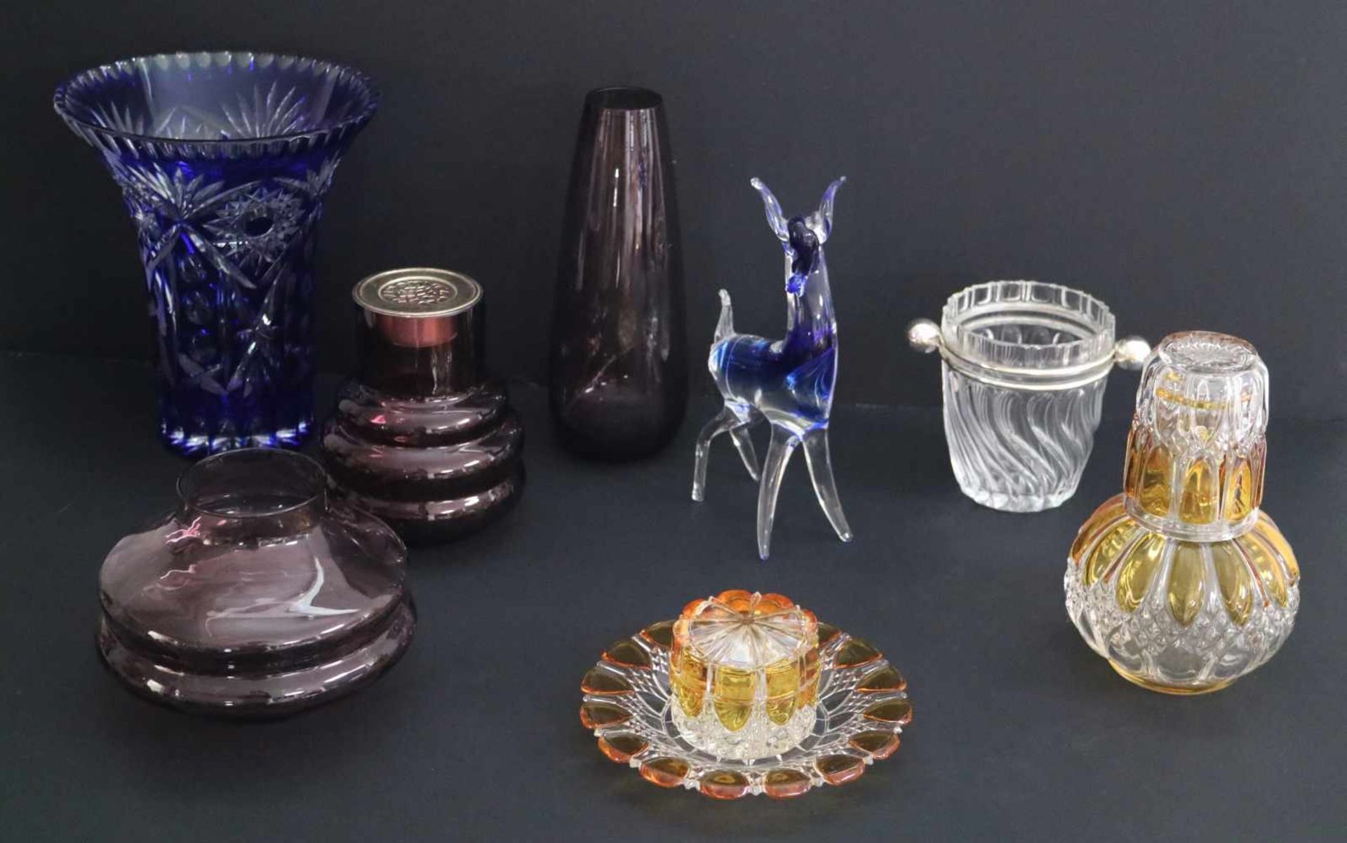 Lot of glass and crystal work