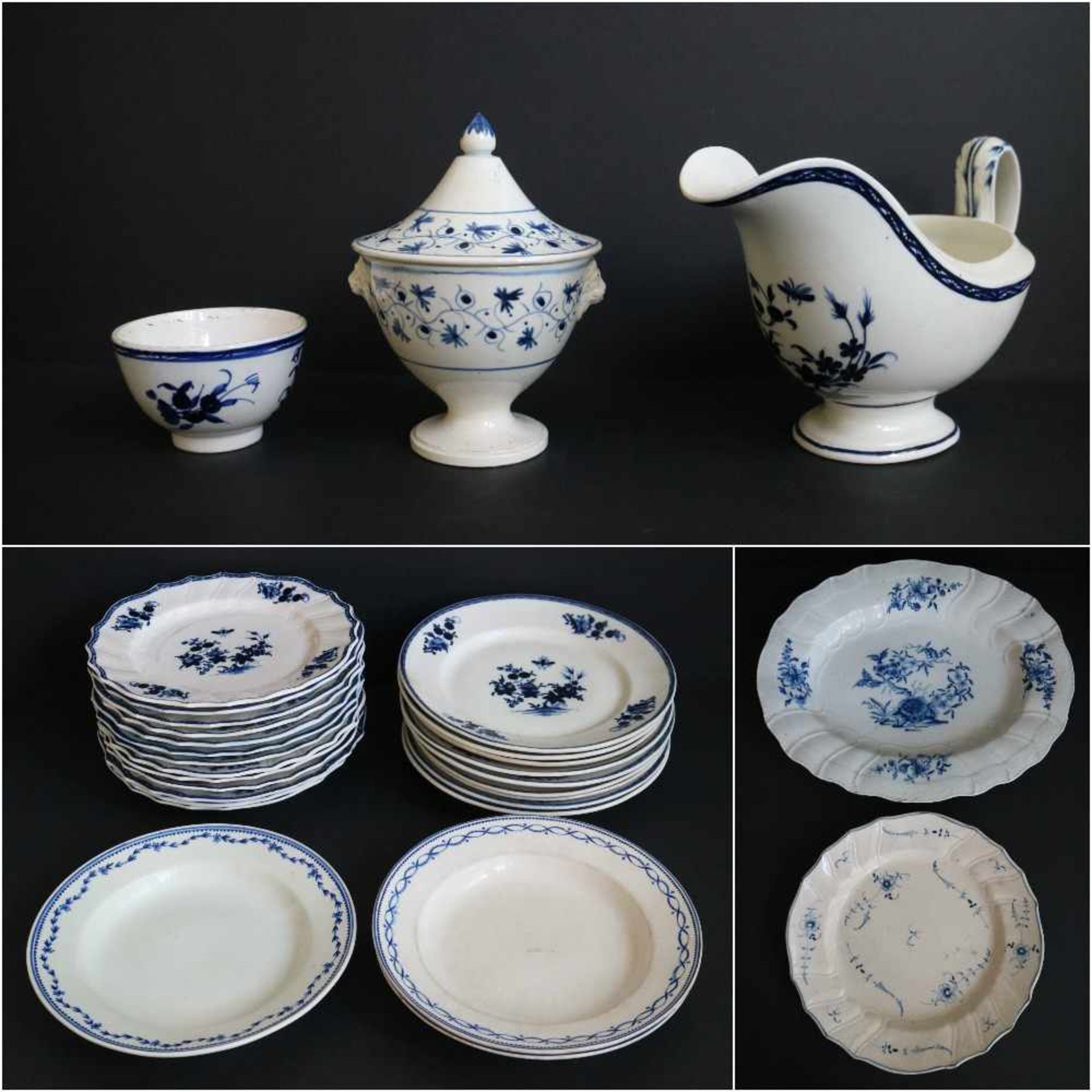 Lot of Tournai porcelain