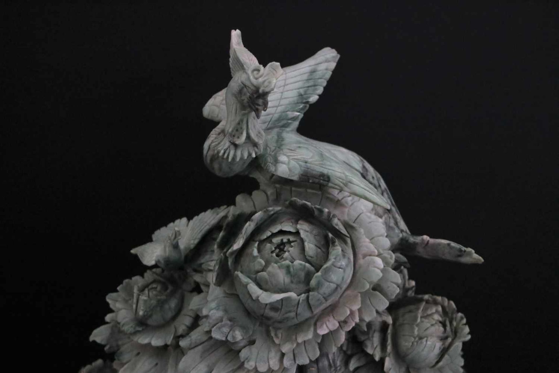 Chinese sculpture with flowers and phenix - Bild 2 aus 5