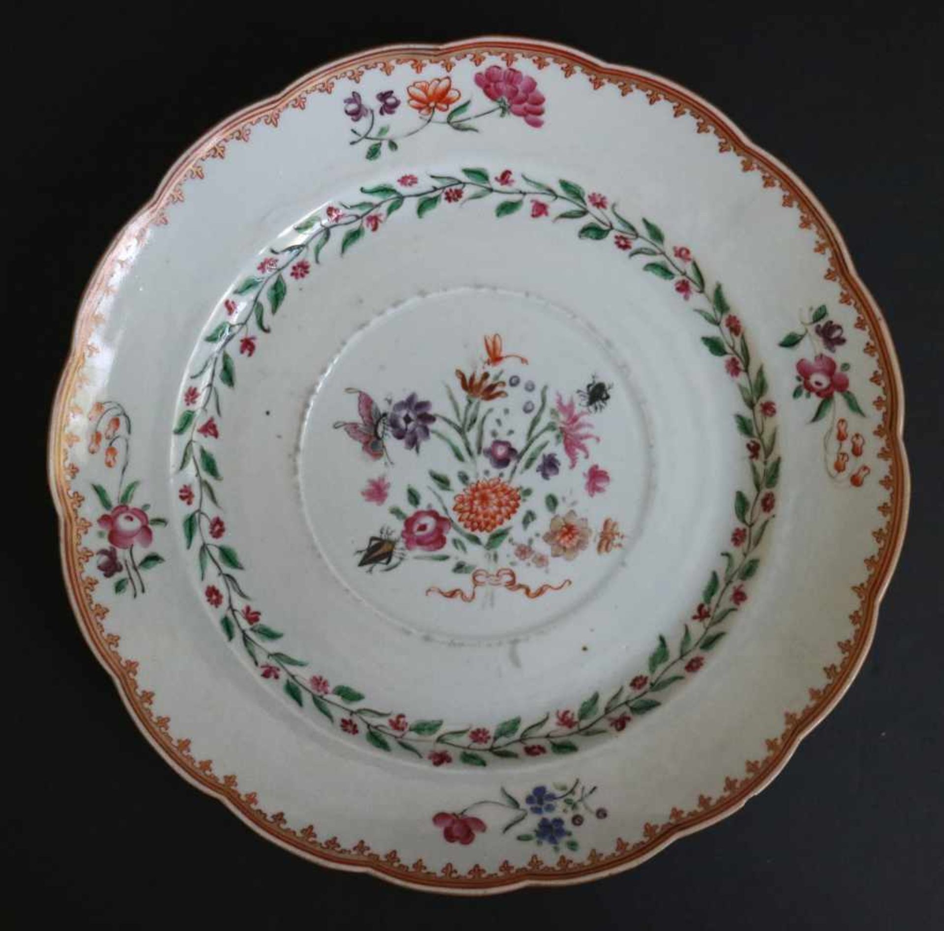 2 Chinese plates, 18th century famille rose - Bild 2 aus 6