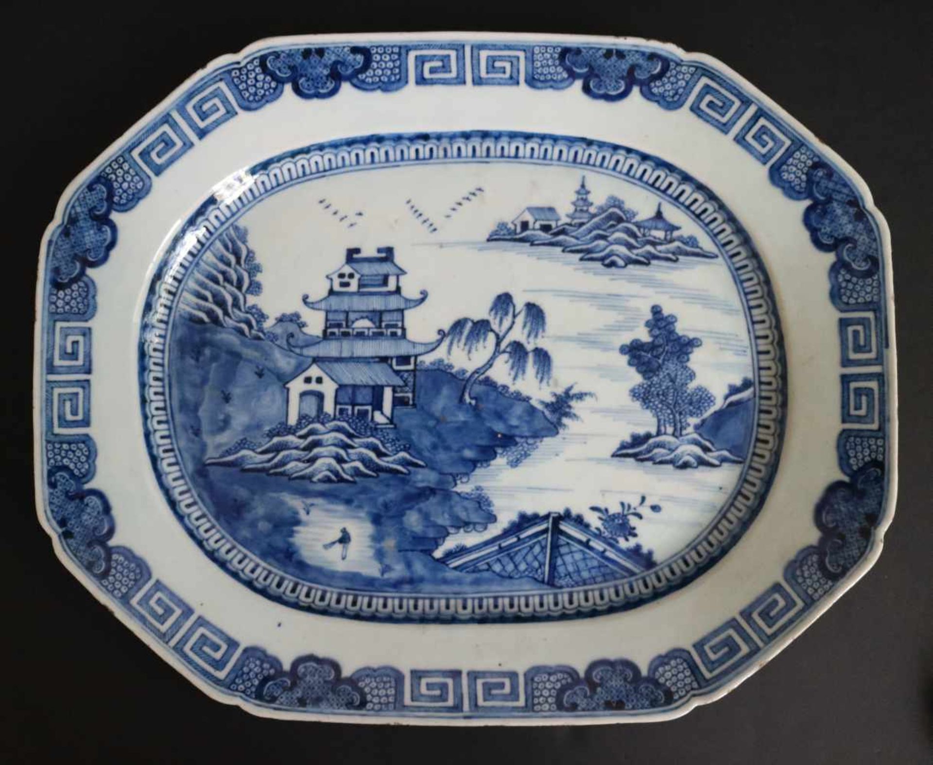 Chinese dish blue and white 18th century