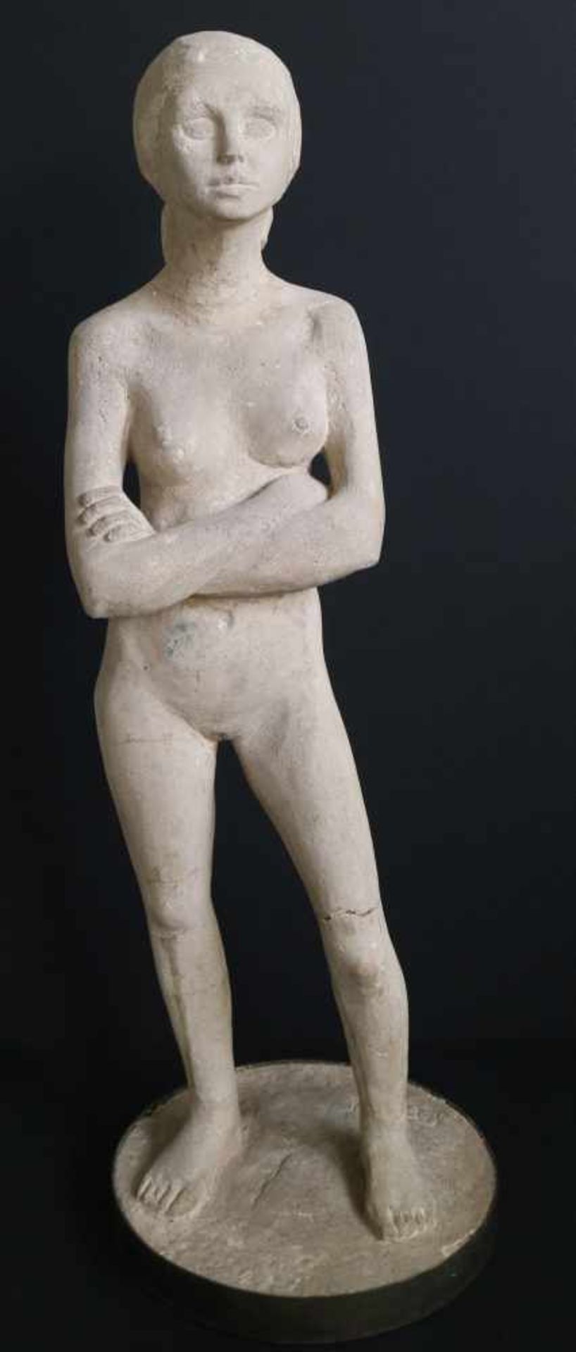 Sandstone statue of a nude