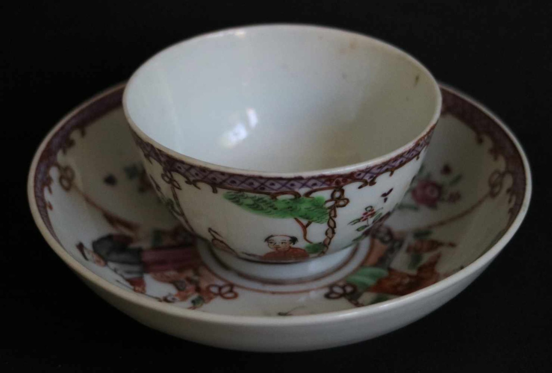 Chinese tea bowl with saucer