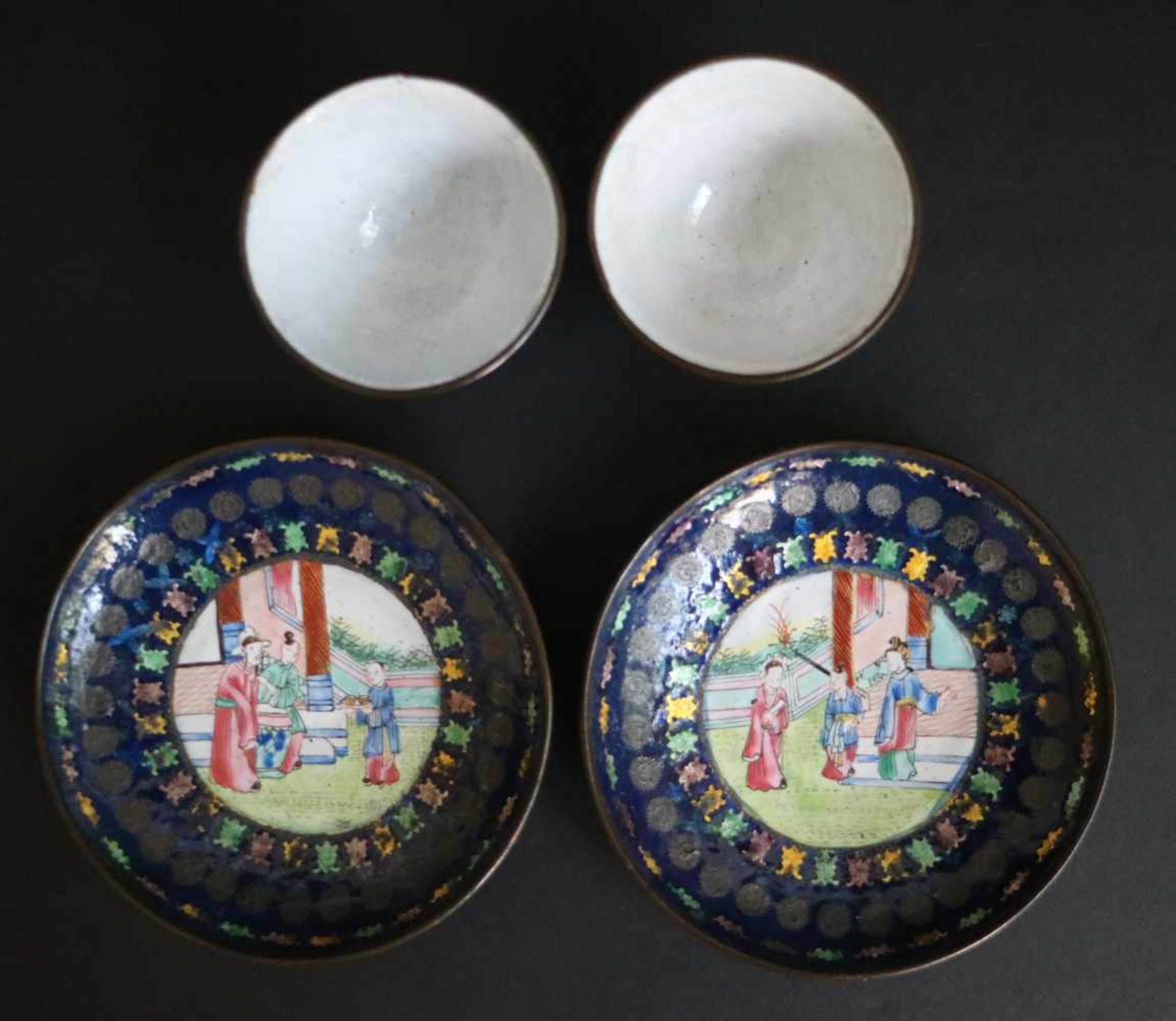Chinese enamelled cups and saucers (2) - Bild 3 aus 6