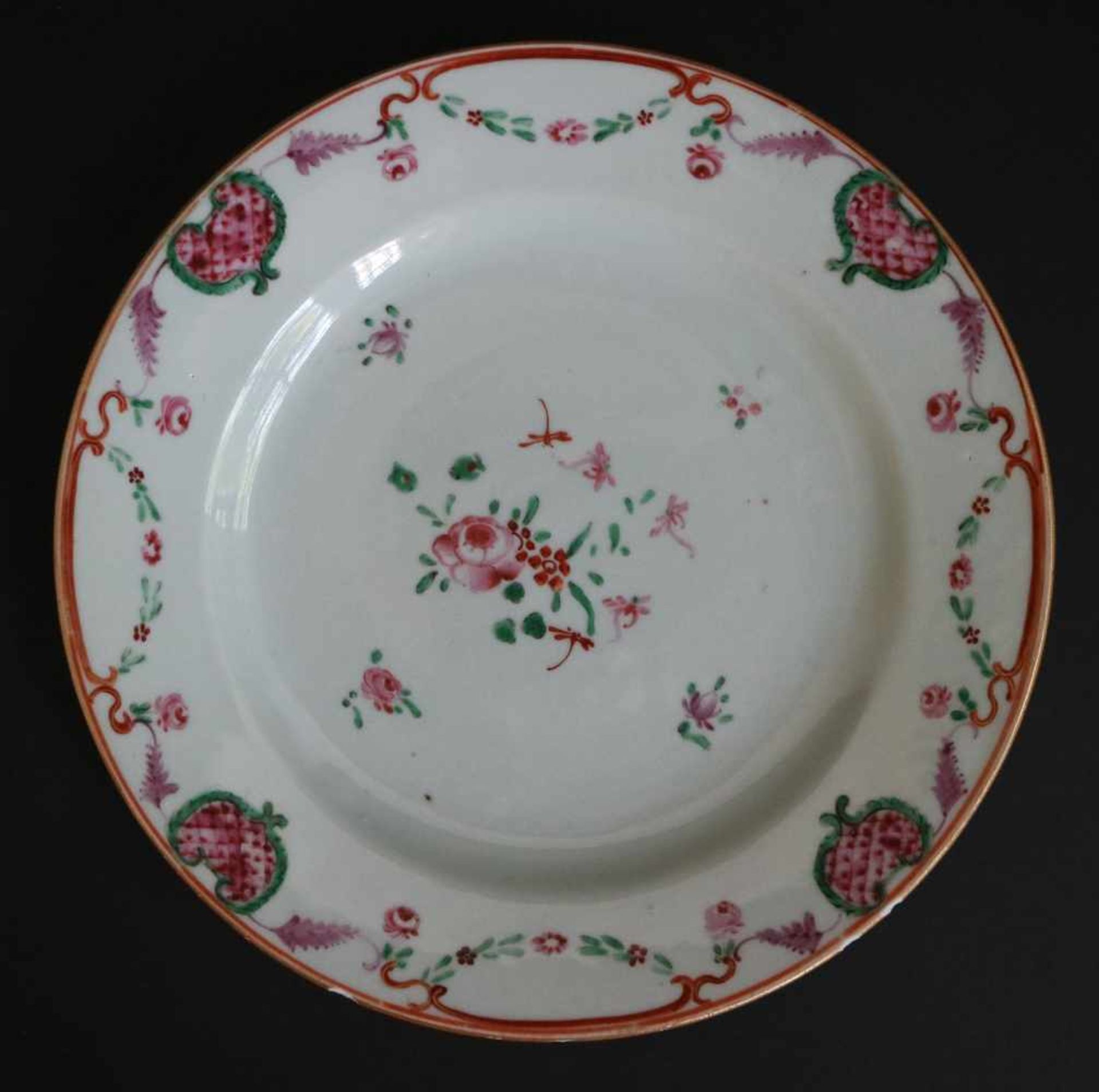 2 Chinese plates, 18th century famille rose - Bild 4 aus 6