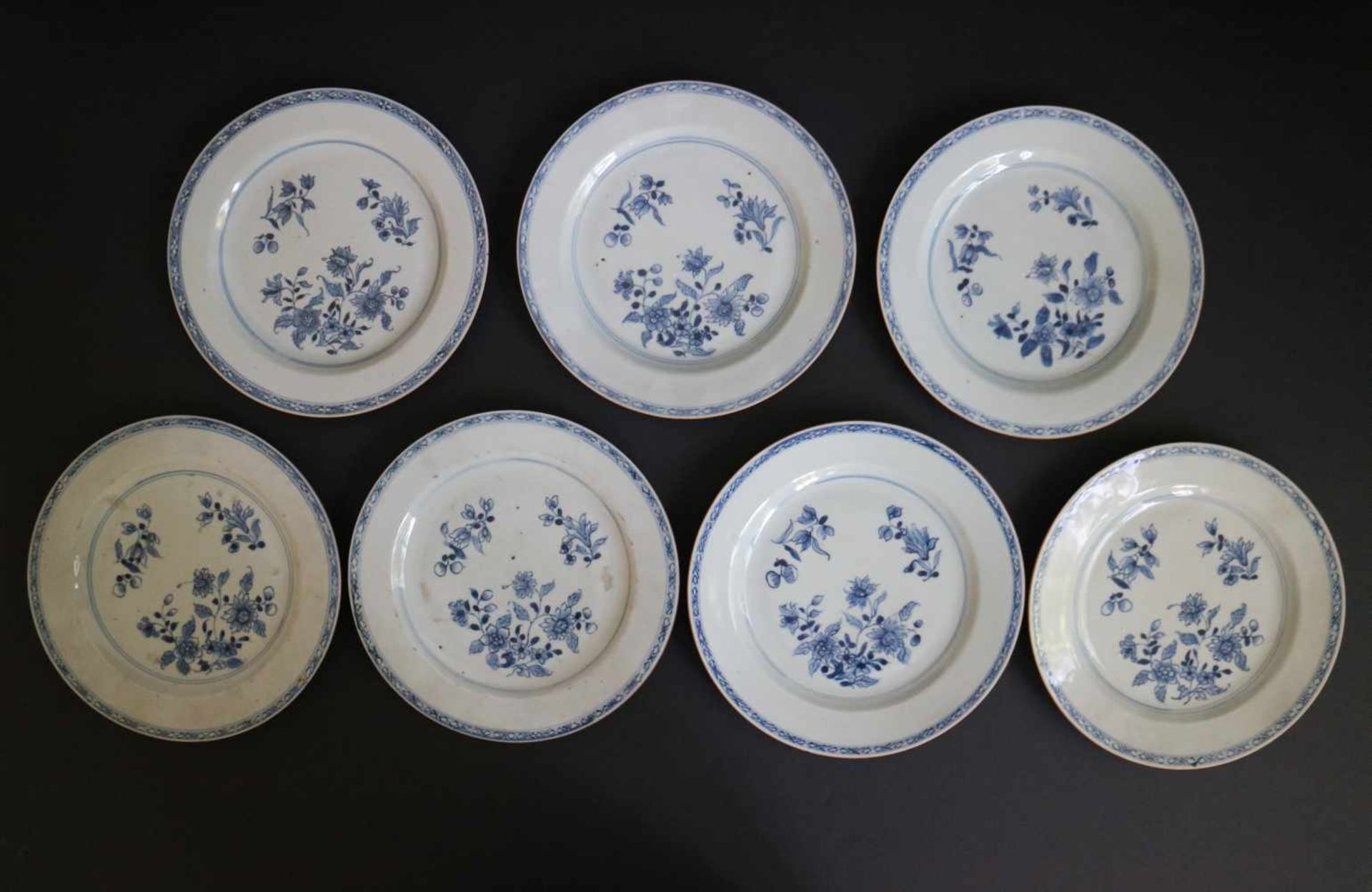 Lot of Chinese plates, blue and white