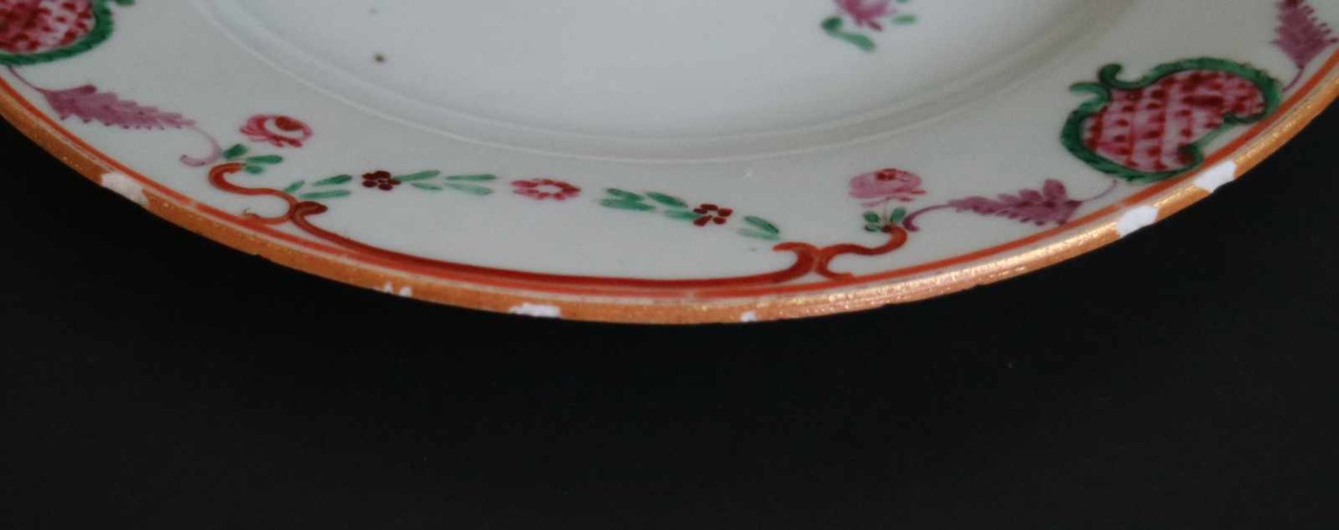 2 Chinese plates, 18th century famille rose - Bild 6 aus 6