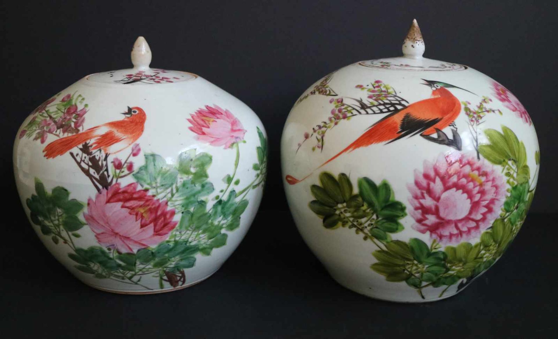 Chinese lidded jars (2) Republic