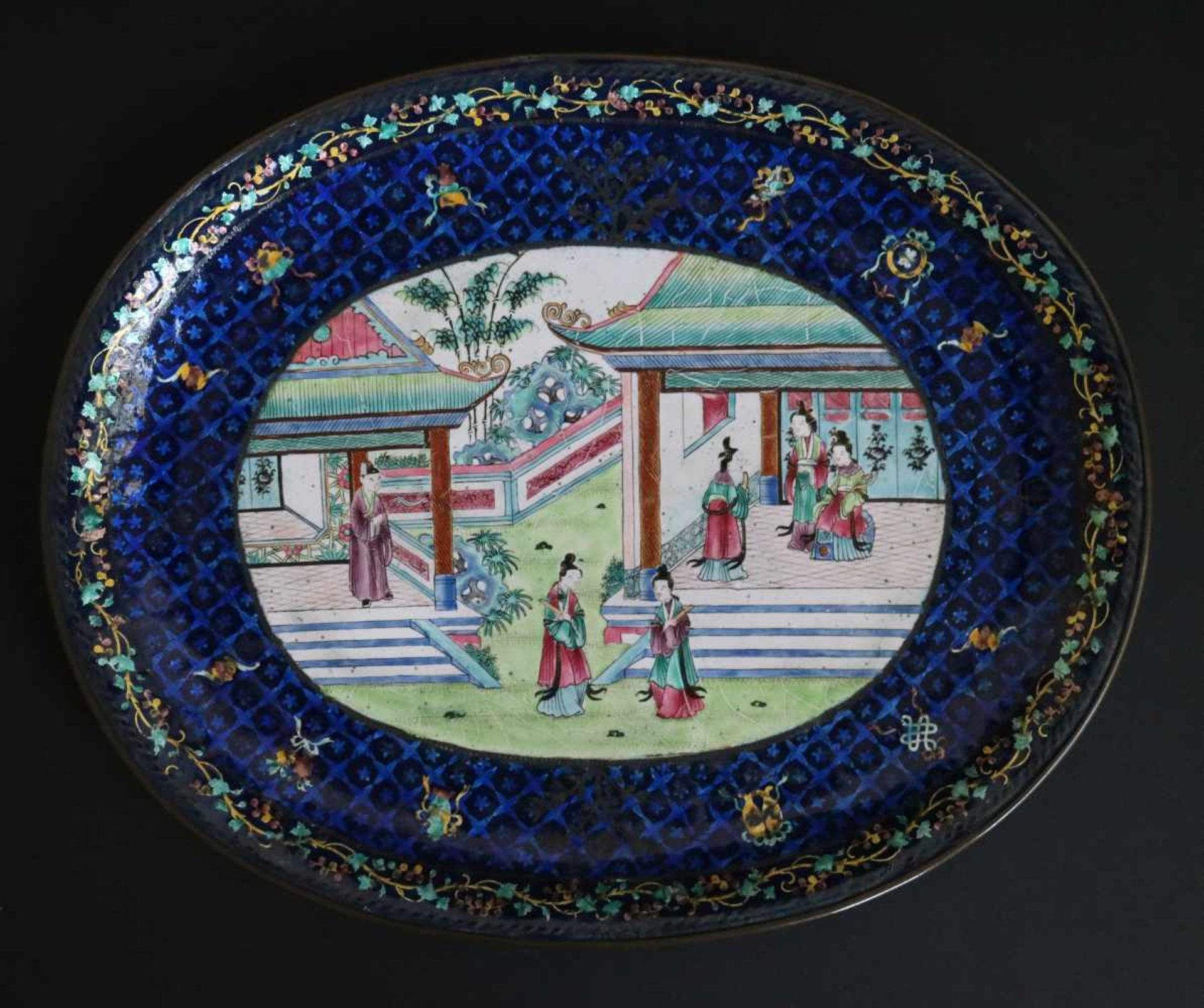 Chinese enameled plate