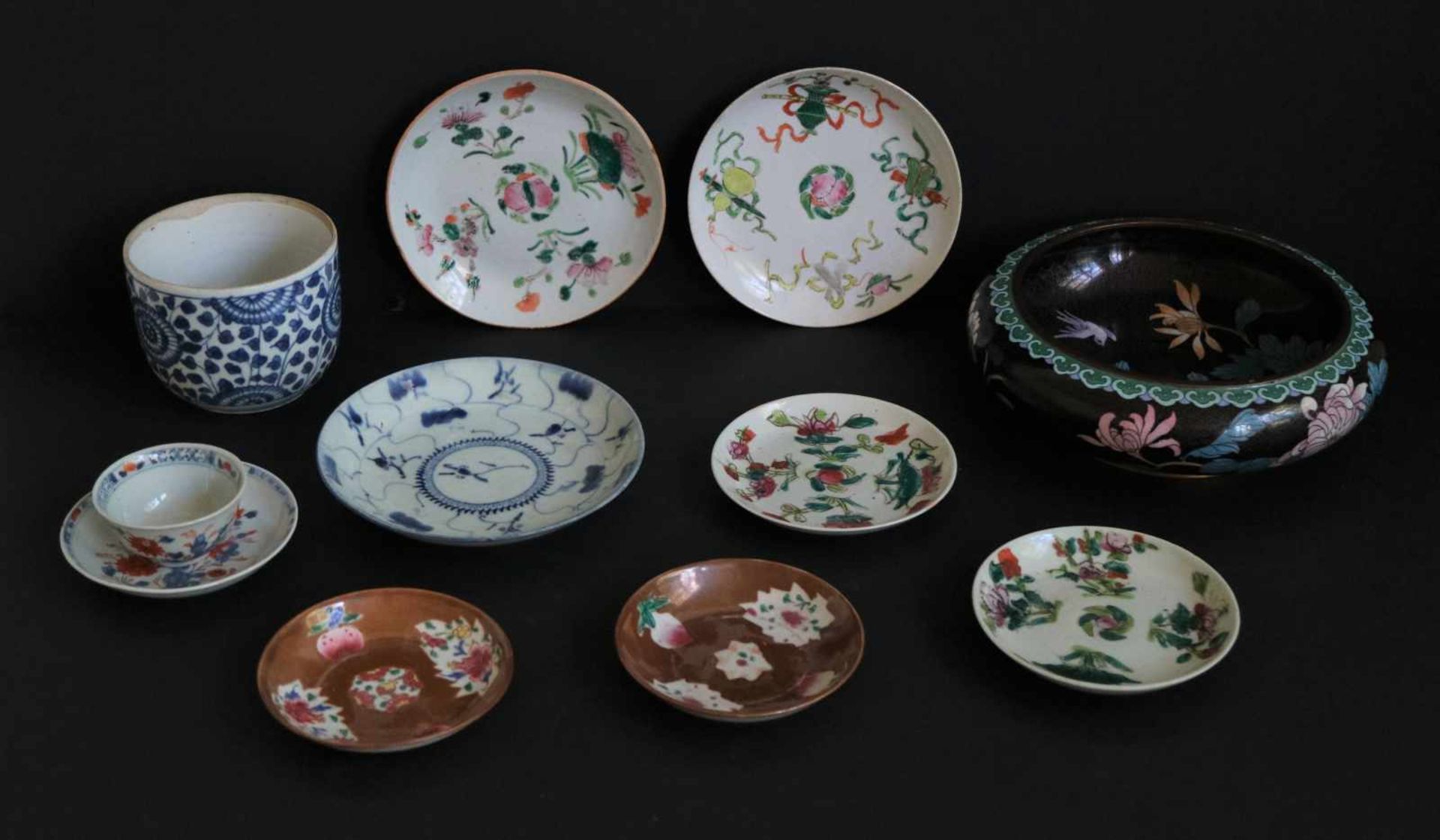 Lot of Chinese porcelain and cloisonné