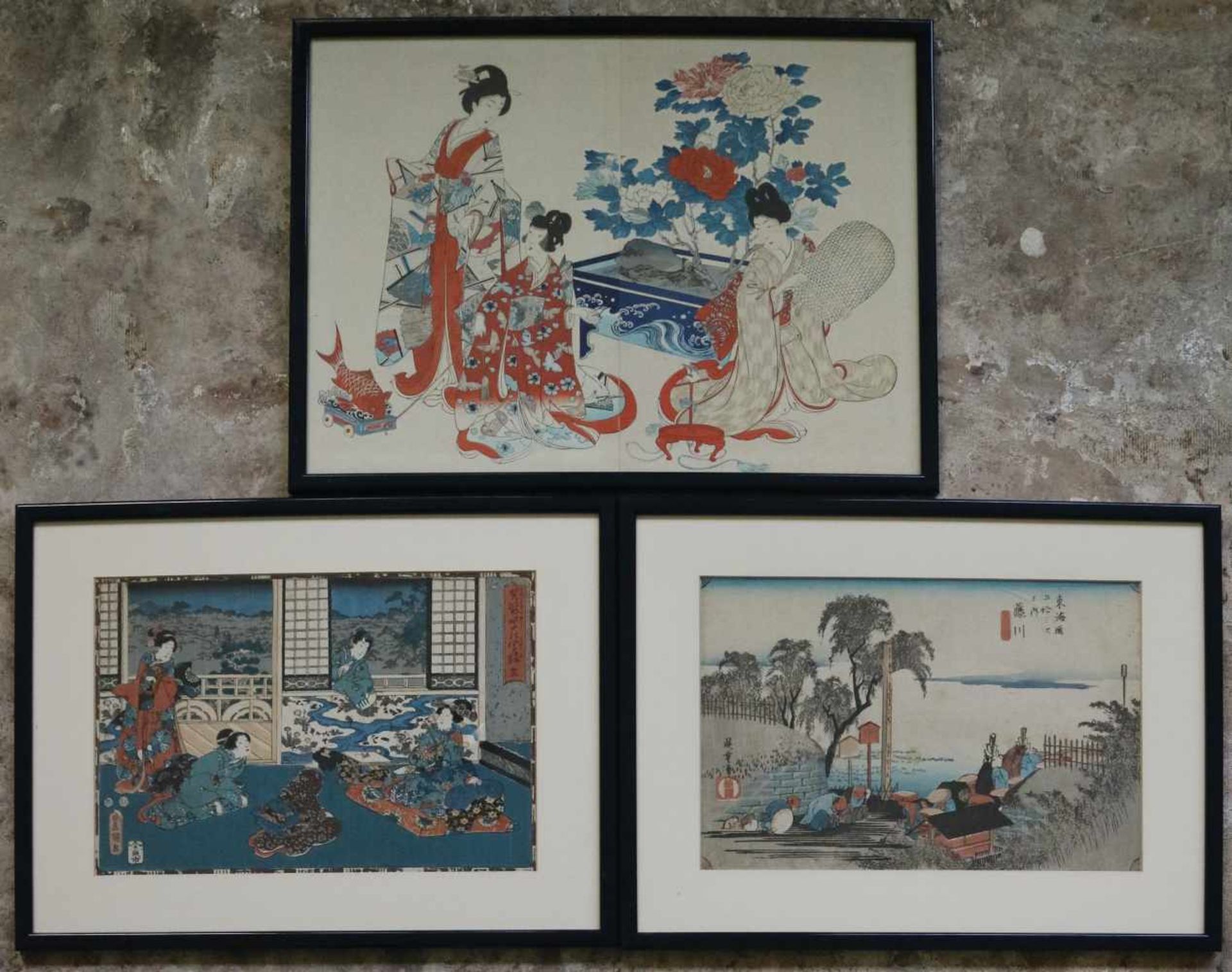 Lot of 3 Japanese prints 19th century - Bild 5 aus 5