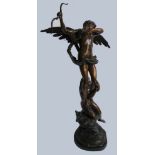 Bronze Nude with Cupid Bronze Nude with Cupid H 105 cm