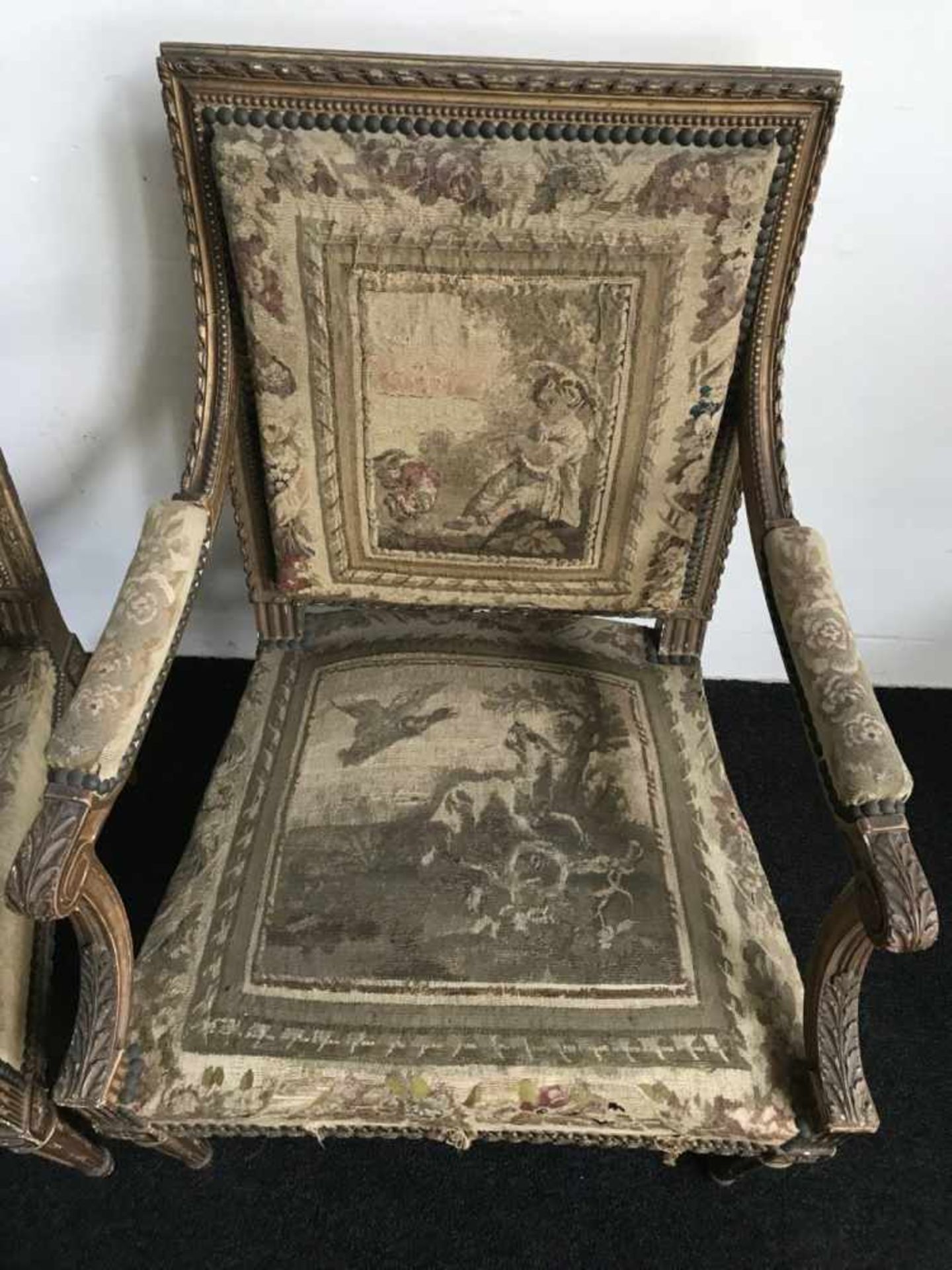 Louis XIV coffee table d'époque with original tapestry tapestry - Bild 10 aus 15