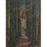 Louis THEVENET (1874-1930) Oil on hardboard Forrest sight 22 x 29 cm