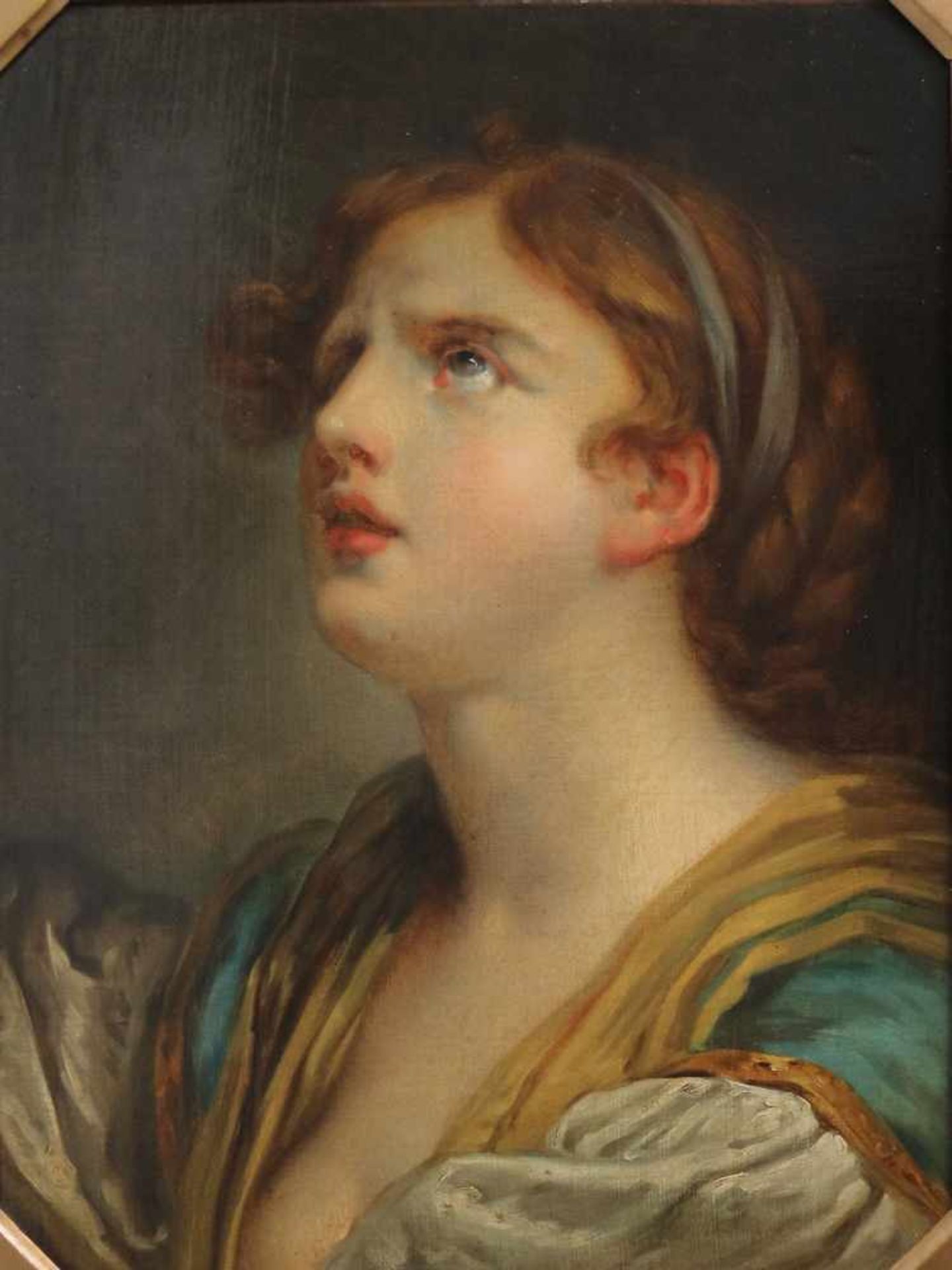 French school at the end of the 18th century oil on canvas Woman in ecstasy 33 x 42 cm