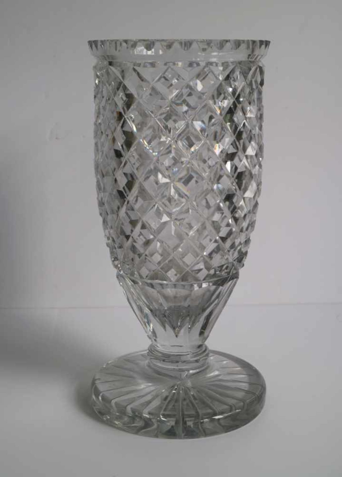 Val Saint Lambert with crystal vase H 30 cm