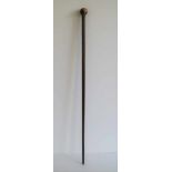 Walking stick with silver crown and tiger eye L 87 cm