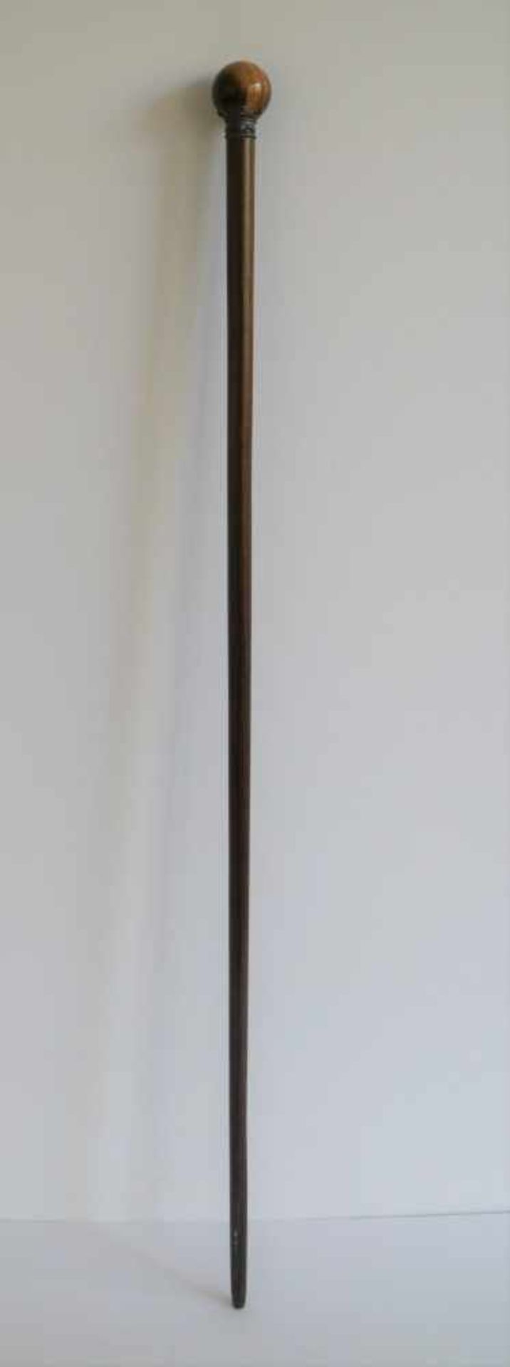 Walking stick with silver crown and tiger eye L 87 cm