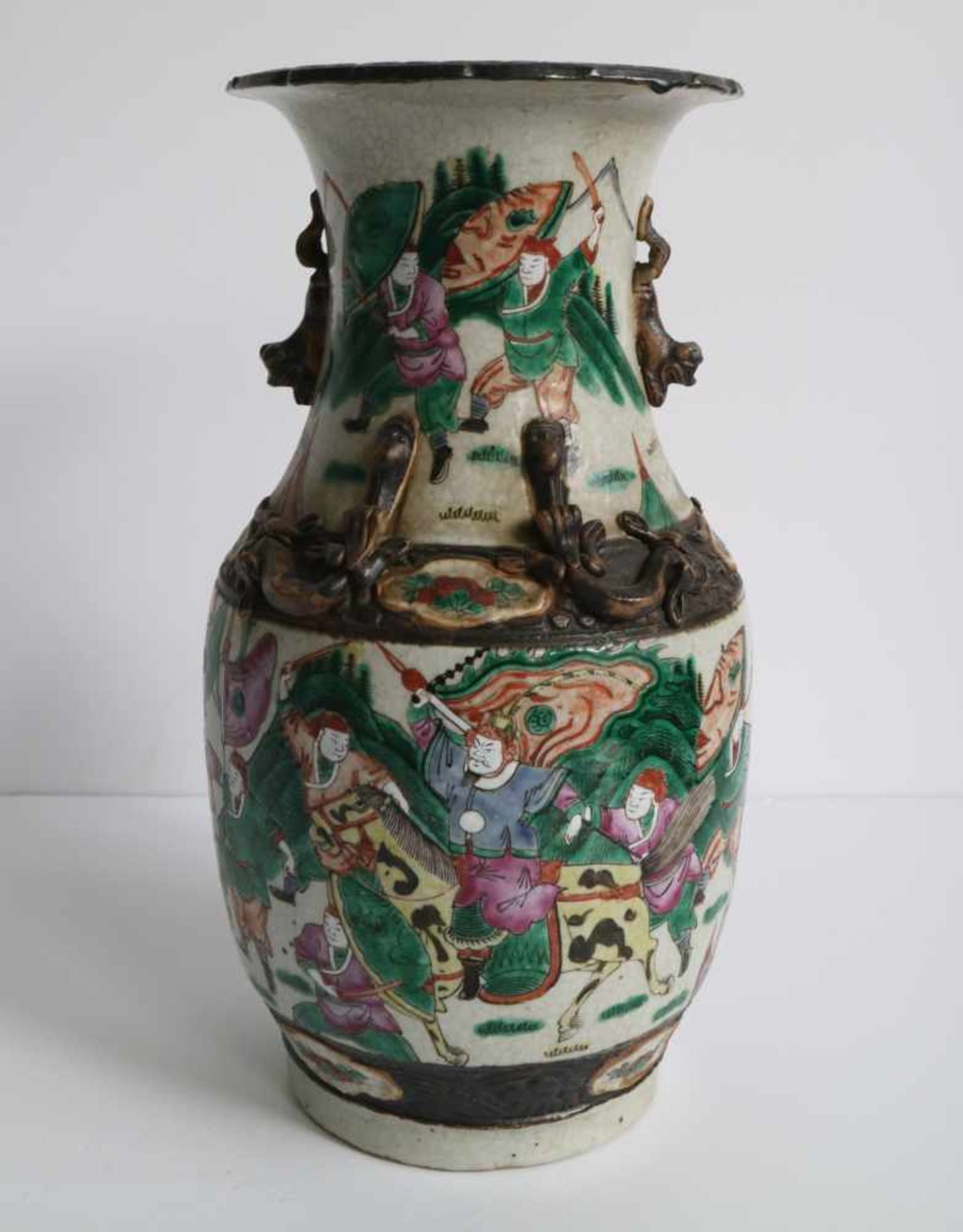 Chinese porcelain Nankin vase, vase around 1900 and vase 20th century H 33,5, 42,5 en 43 cm - Bild 2 aus 13