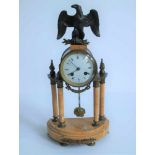 Empire Clock with eagle and Louis XVI elements, 19th century, Paris work sold in Ghent H 41,5 cm