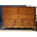 Antique English sideboard Oak around 1800 H 145 B 103 D 56 cm