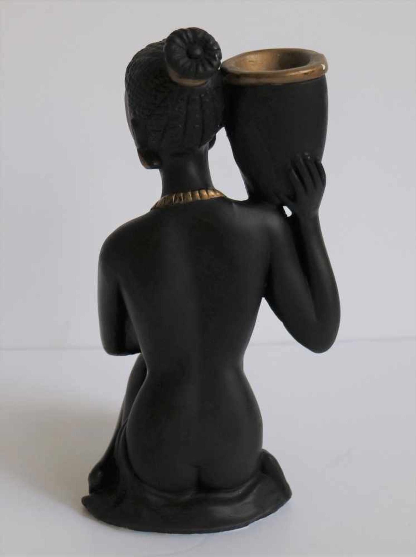 African woman Patinated plaster H 27 cm - Bild 3 aus 5