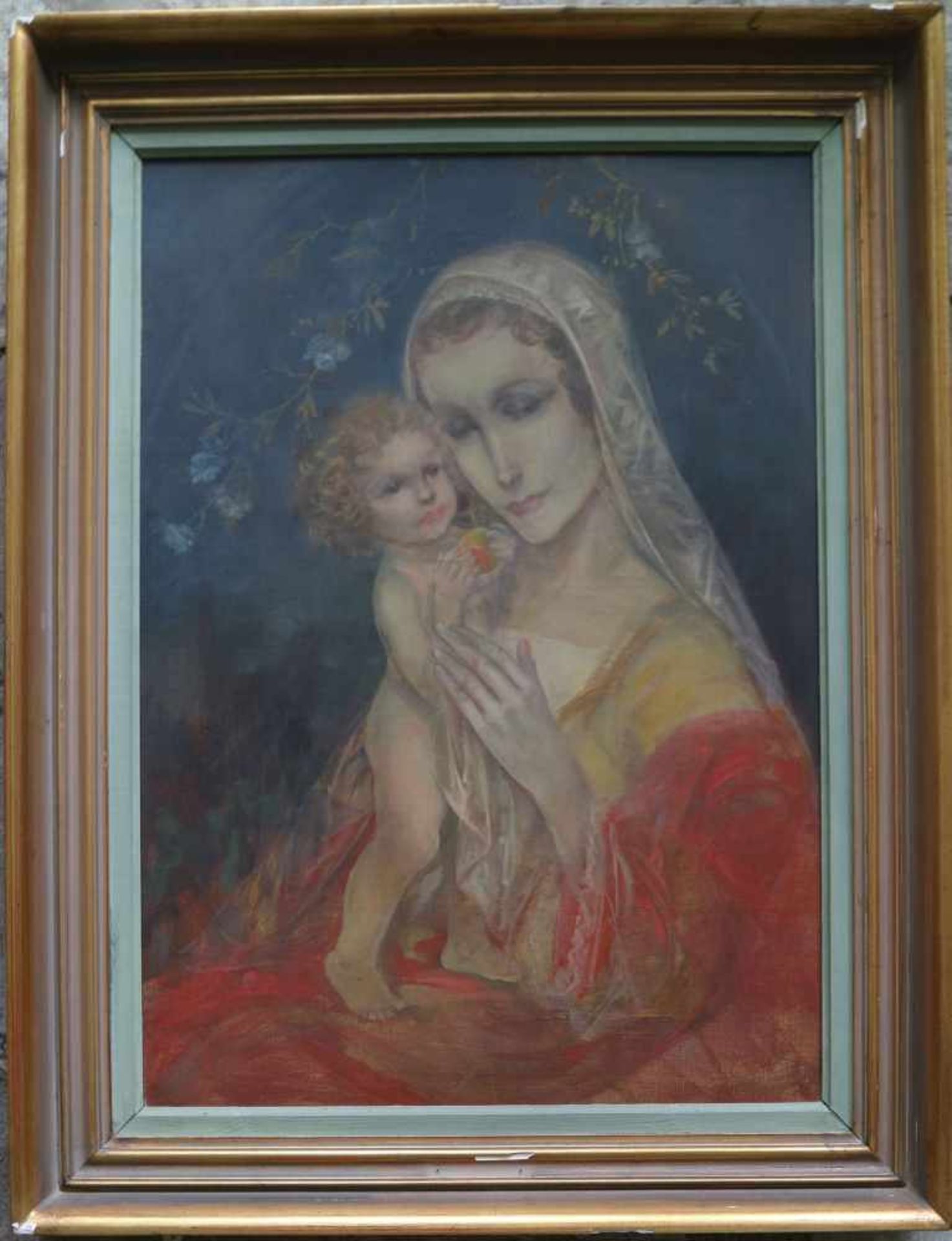 Karel VAN BELLE (1884-1959) Oil on canvas Madonna 82 x 60 cm not signed - Bild 2 aus 3