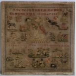 Antique embroidery Antique embroidery 100 x 152 cm with a small tear