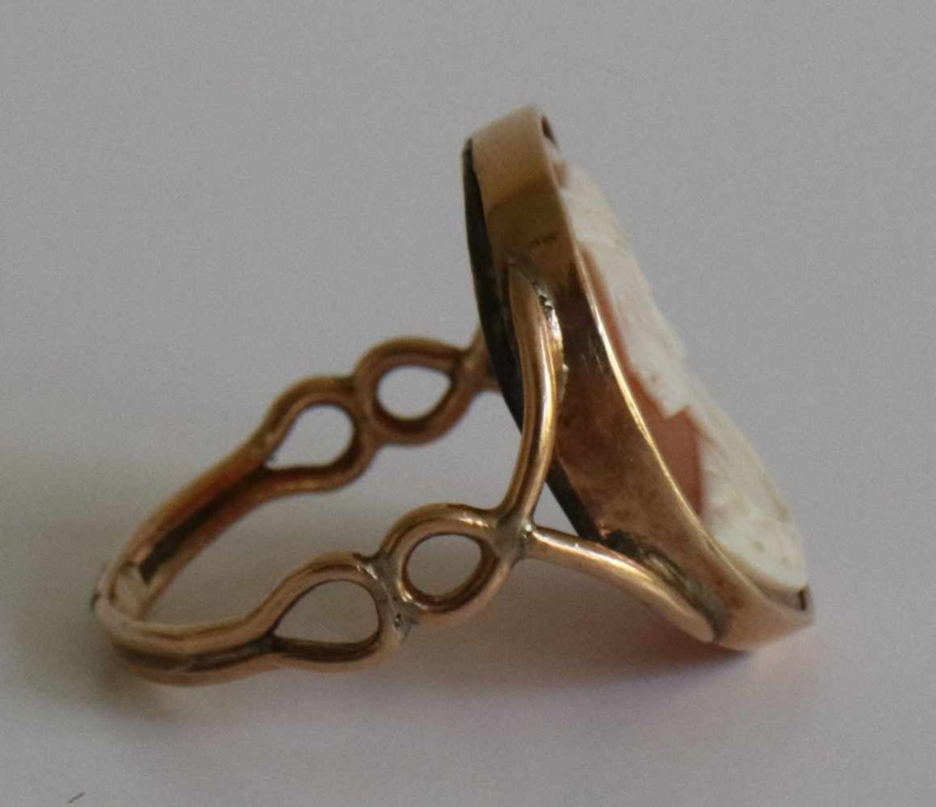 Golden ring With camée 2 x 2 x 2,2 cm - Bild 3 aus 3