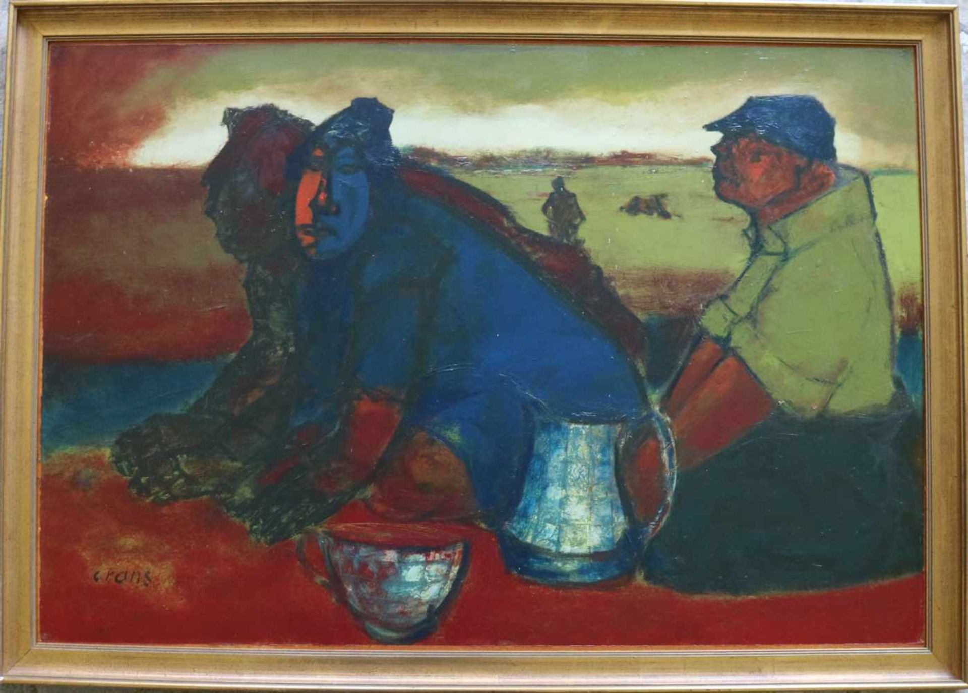 Crans oil on canvas Farmer 35,5 x 71 cm private collection / art dealer De Ryve bruges - Bild 2 aus 3