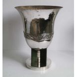 Art Deco Lampadaire Silver-plated, French, ca 1930 H 48,5 dia 38 cm