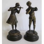 Bronze musicians Bronze musicians H 26 en 27 cm