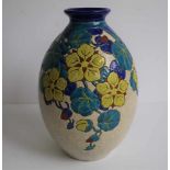 Boch Keramis vase with floral motifs D 2762 H 30 cm