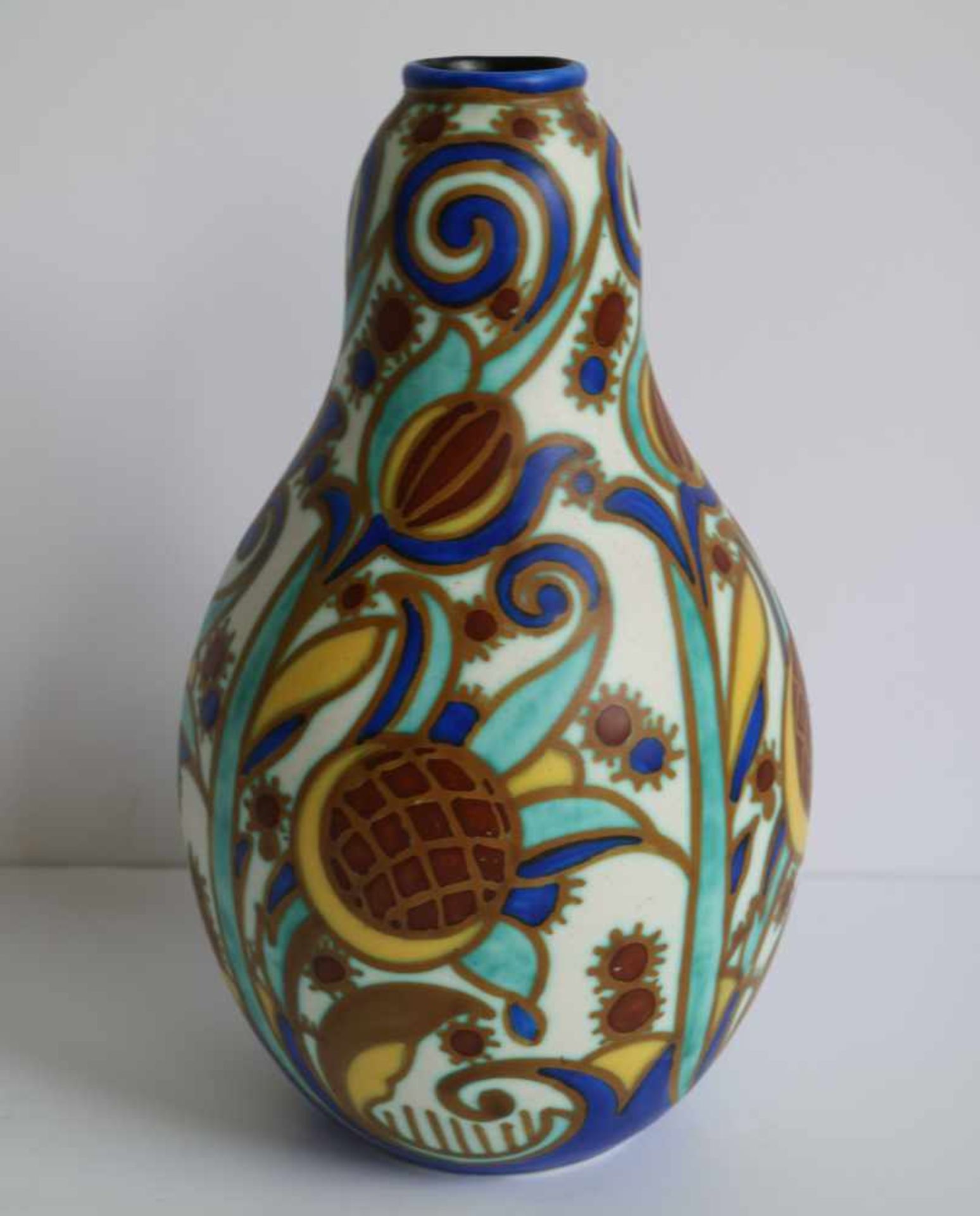 Charles CATTEAU (1880-1966) vase D 1109 H 28,5 cm signed