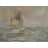 Albert Isidore DEVOS (1868-1950) Oil on canvas Congo boat 'Belgenland' 80 x 60 cm