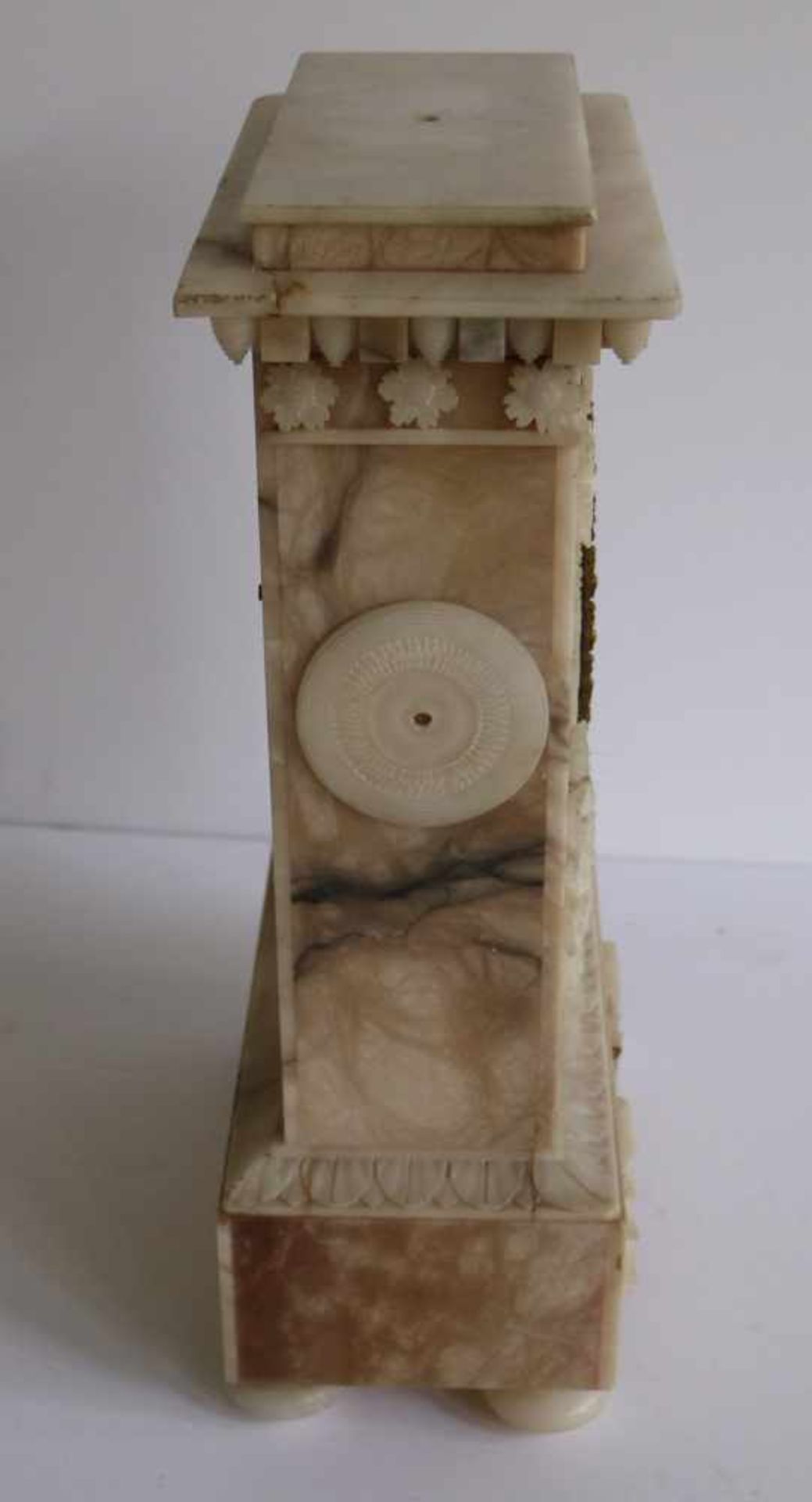 Charles X clock alabaster H 38,5 cm - Image 5 of 5