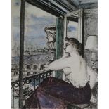 Paul DELVAUX (1897-1994) etching from Le Pays Des Miroirs n ° 44/45 27 x 35 cm