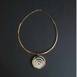 Chopard necklace and pendant 18 kt gold, necklace 18.3 g, pendant 37.4 g, brilliant 0.10 kt