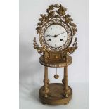 Louis XVI skeleton mantel clock bronze H 45 cm made in Empire period