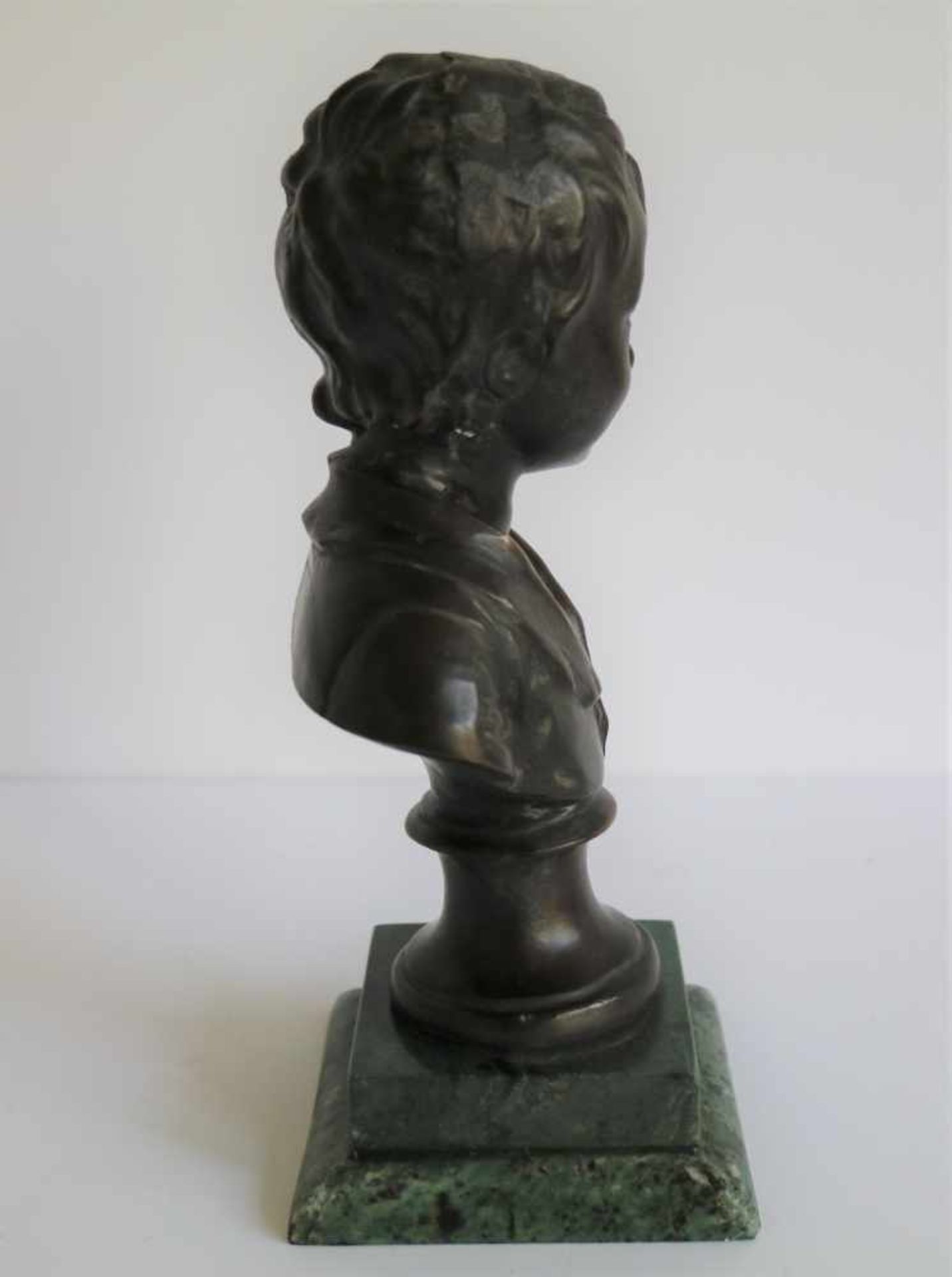 Bronze bust Young man H 24,5 cm - Bild 2 aus 4