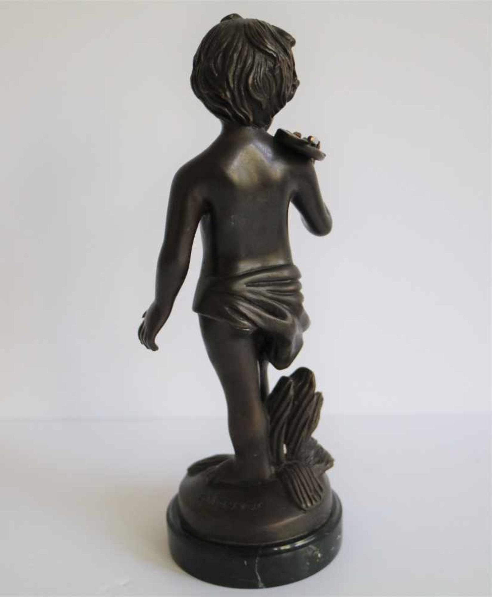 Auguste MOREAU (1834-1917) bronze violin player H 25,5 cm - Bild 3 aus 5