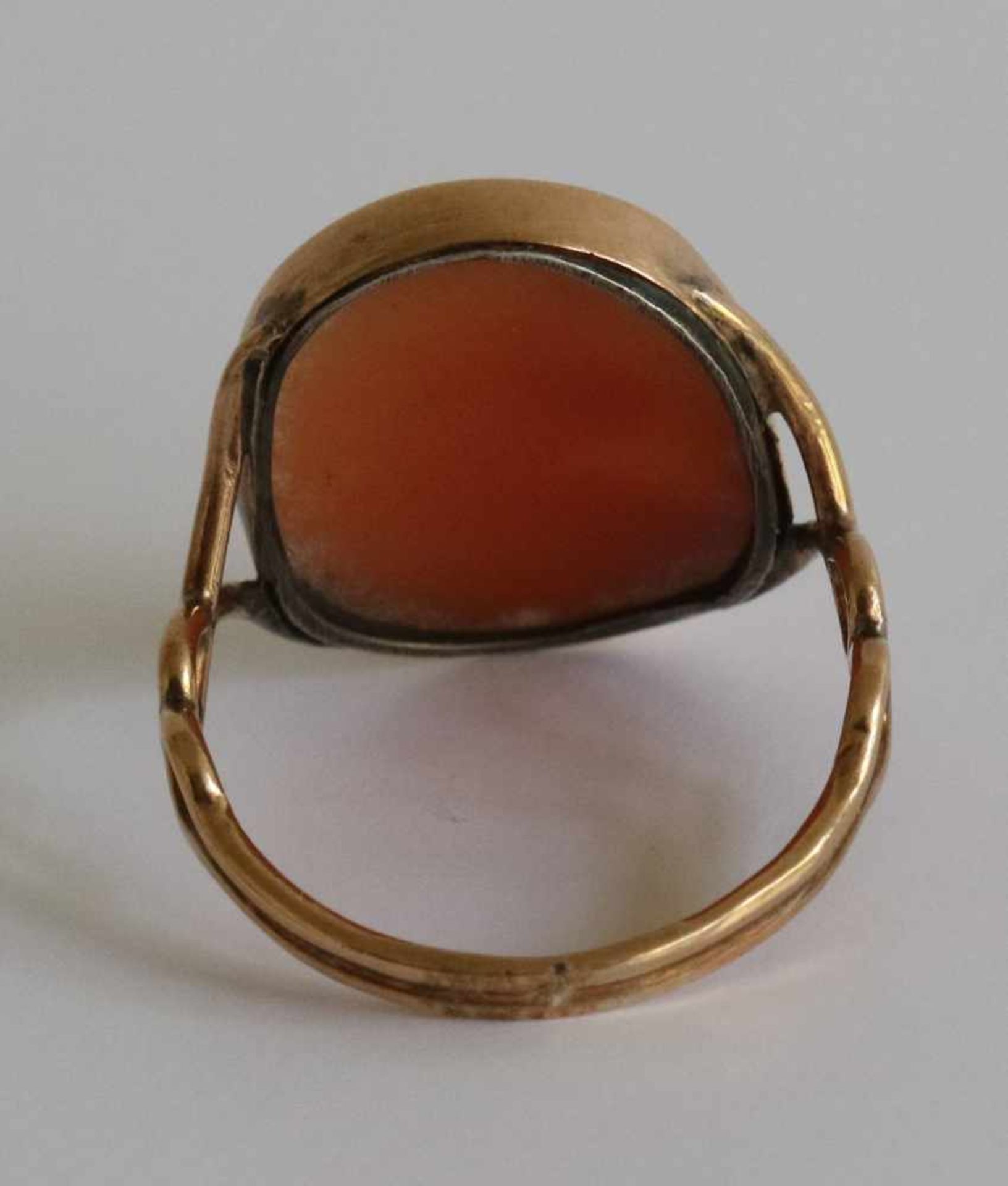 Golden ring With camée 2 x 2 x 2,2 cm - Bild 2 aus 3