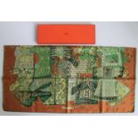 Hermes scarf Voyages and Etoffes with original box 87,5 x 87,5 cm
