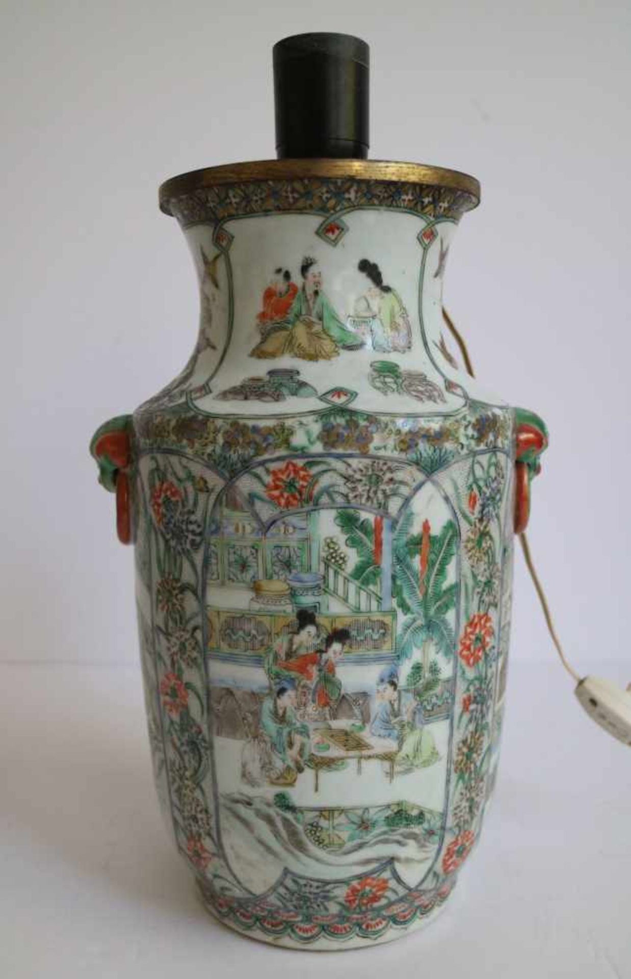 Chinese vases transformed into lampadaires H 22 en 30 cm (enkel vazen) restorations - Bild 3 aus 10