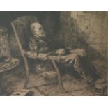 François PYCKE (1890-1960) pen drawing Resting man 40 x 32 cm