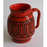 Roger CAPRON (1922-2006) ceramic orange jug H 16 cm