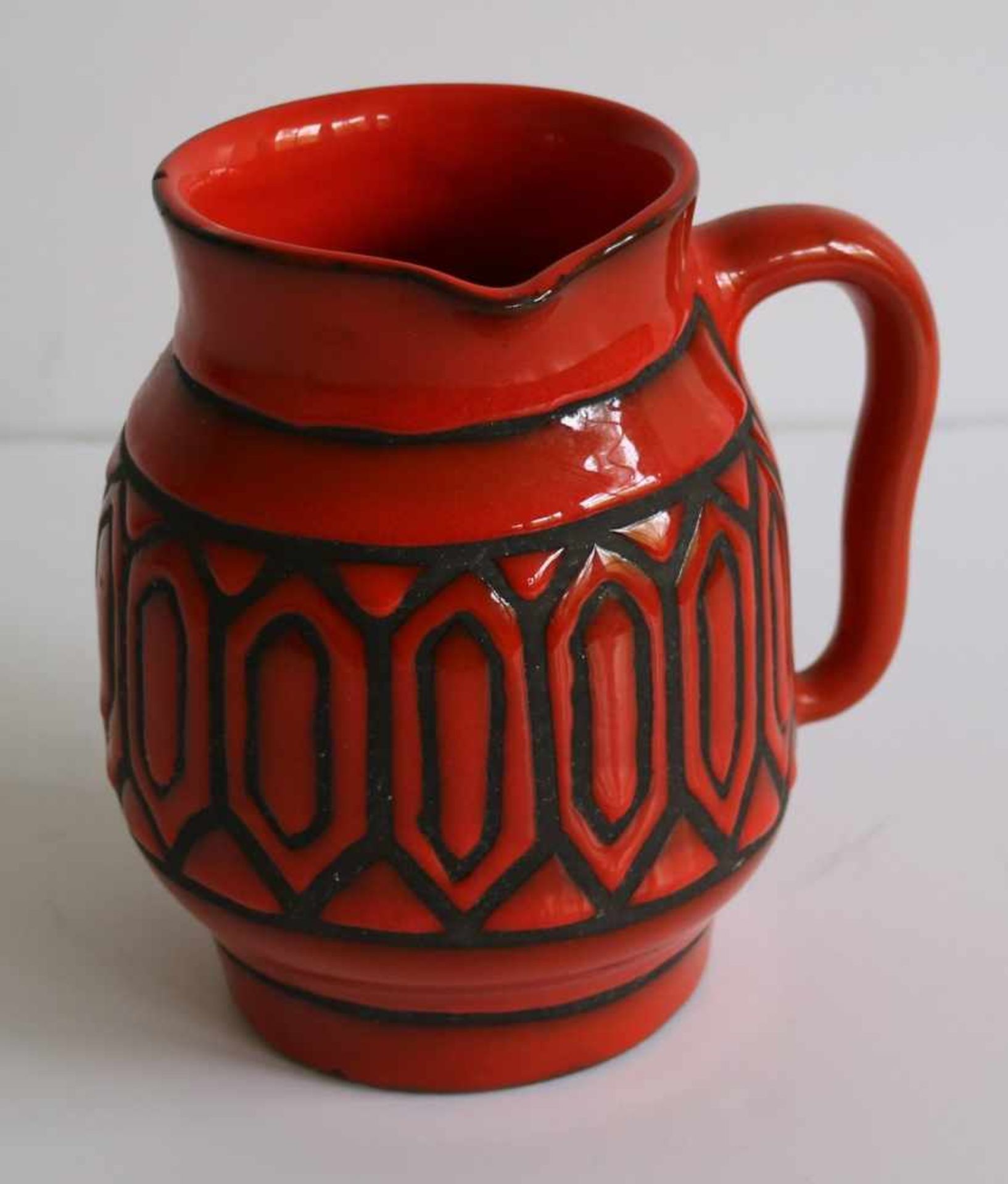 Roger CAPRON (1922-2006) ceramic orange jug H 16 cm