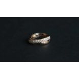 Rosé gold ring gold 3 gr, diamond 0.32 Kt, quality SI / G-H