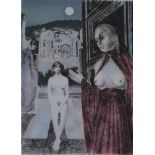 Paul DELVAUX (1897-1994) Bon à tirer silkscreen Reine de Saba 43 x 59,5 cm