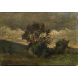 Alexandre DEFAUX (1826-1900) Oil on canvas landscape 29,5 x 20,5 cm